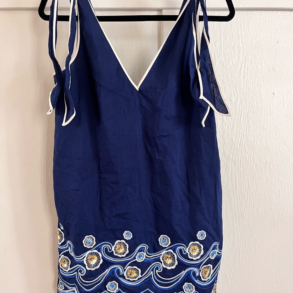 Anthropologie Midnight Embroidered Shift Dress